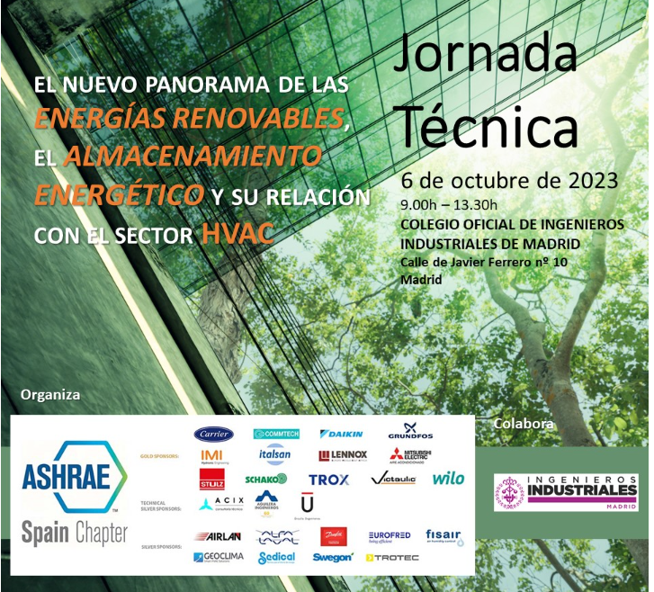 Ashrae y Coiim organizan una jornada técnica sobre el nuevo panorama de