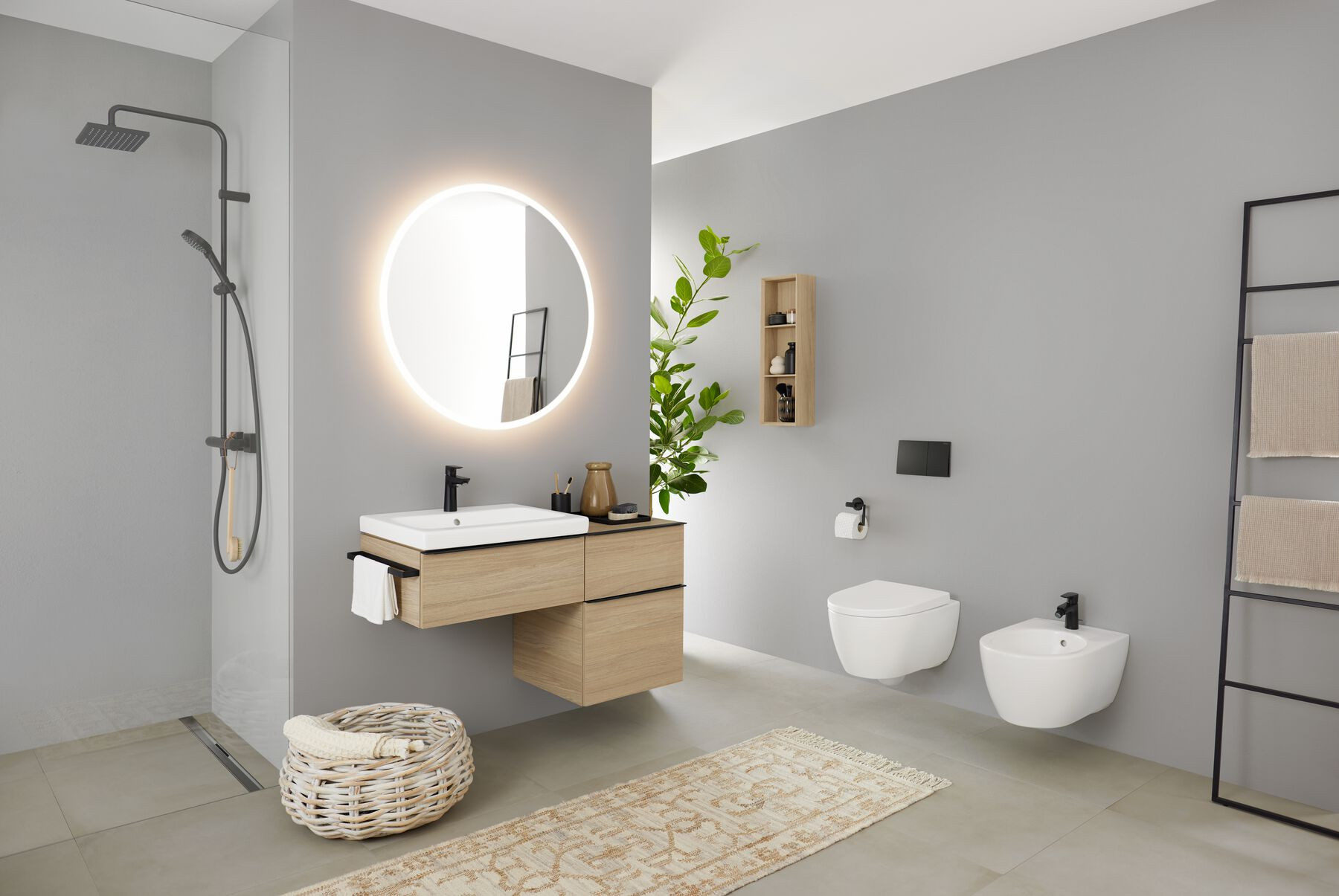 Espejo Moderno Con Luz Integrada Para Baño