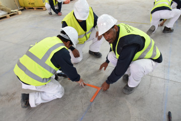 Trabajadores de la construccion. Mediciones