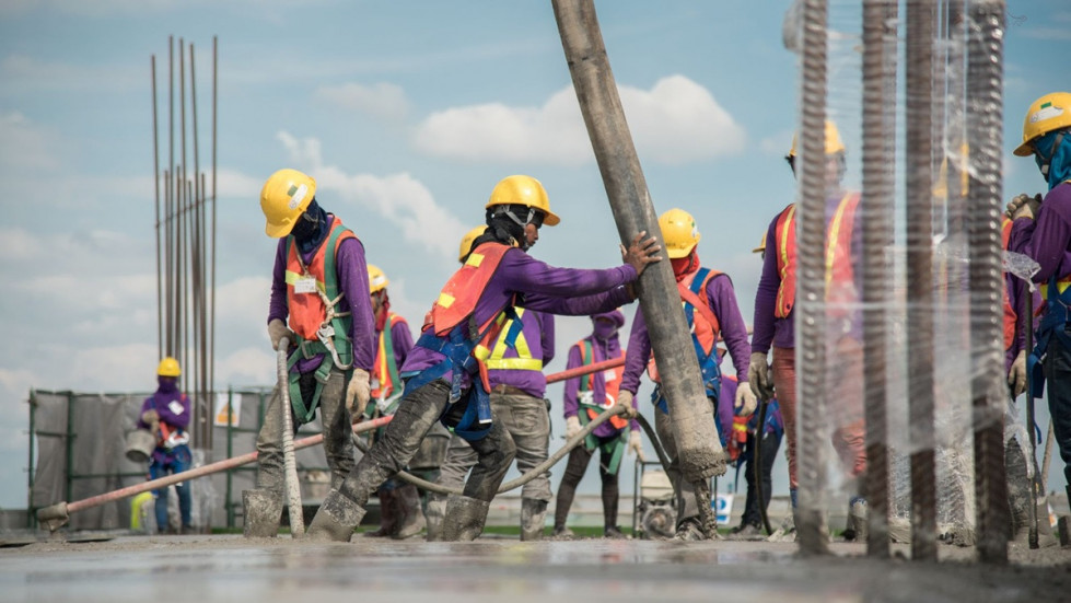 Trabajadores construccion